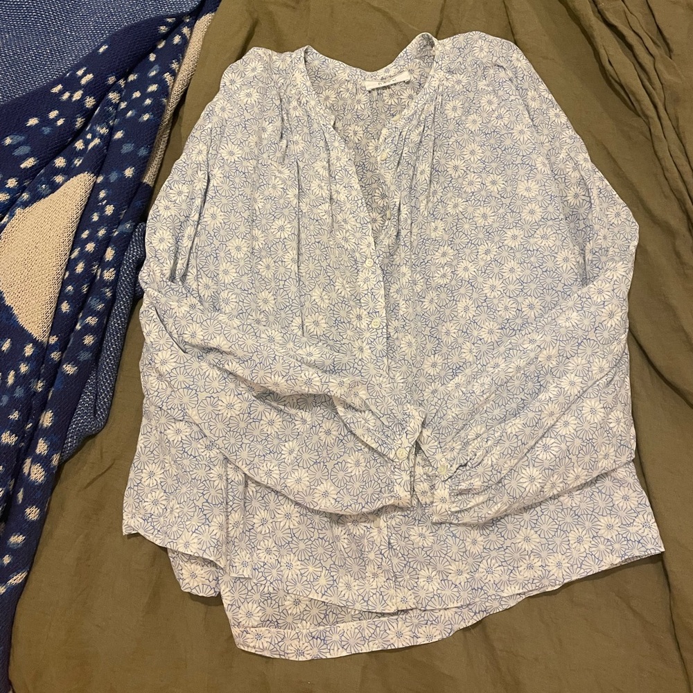 Jane Blouse - Blue Summer Daisy